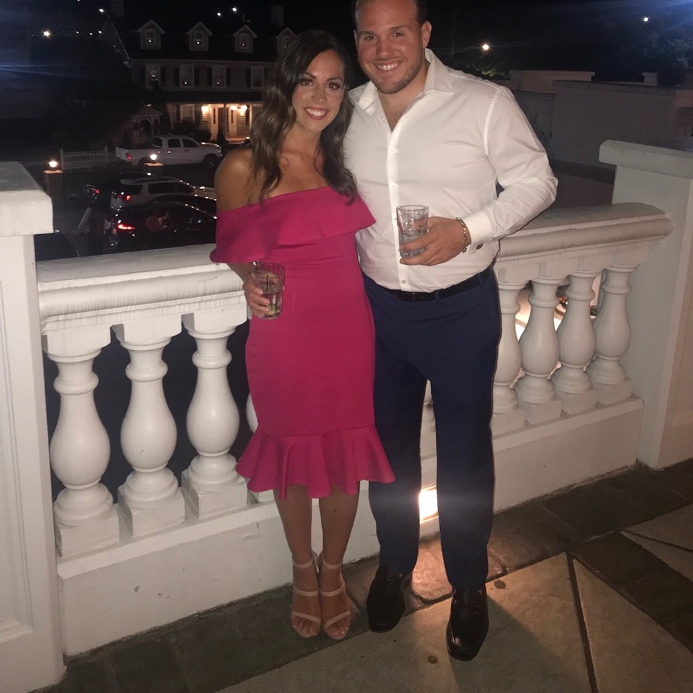 Strawberry off the shoulder dress
